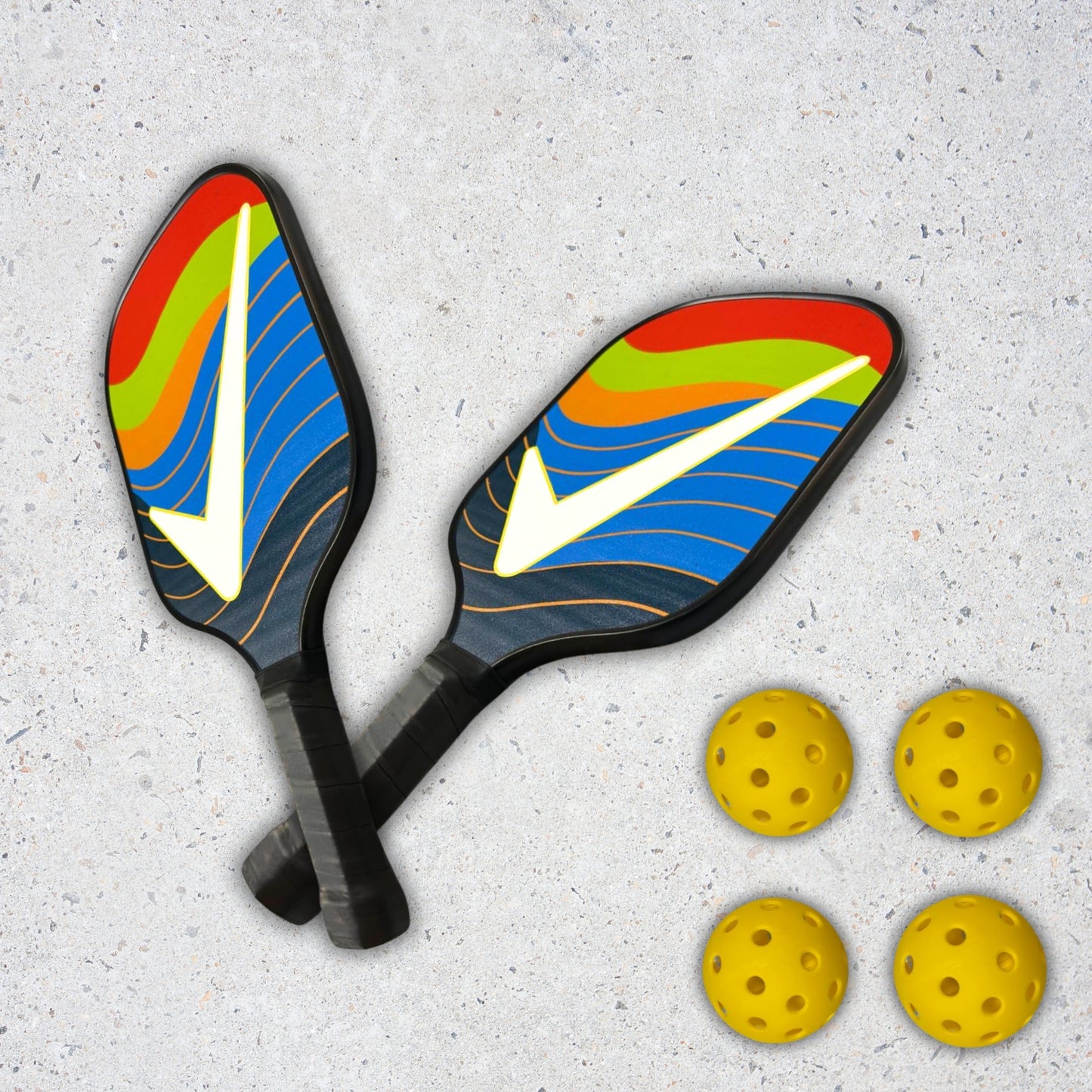 Fitnest Wooden Pickleball Paddle Set | 2 Training-Grade Paddles (16mm) + 4 Pickleballs + Carry Cover | Premium Wooden Surface | Firm Grip Handle | Beginner & Family-Friendly Set
