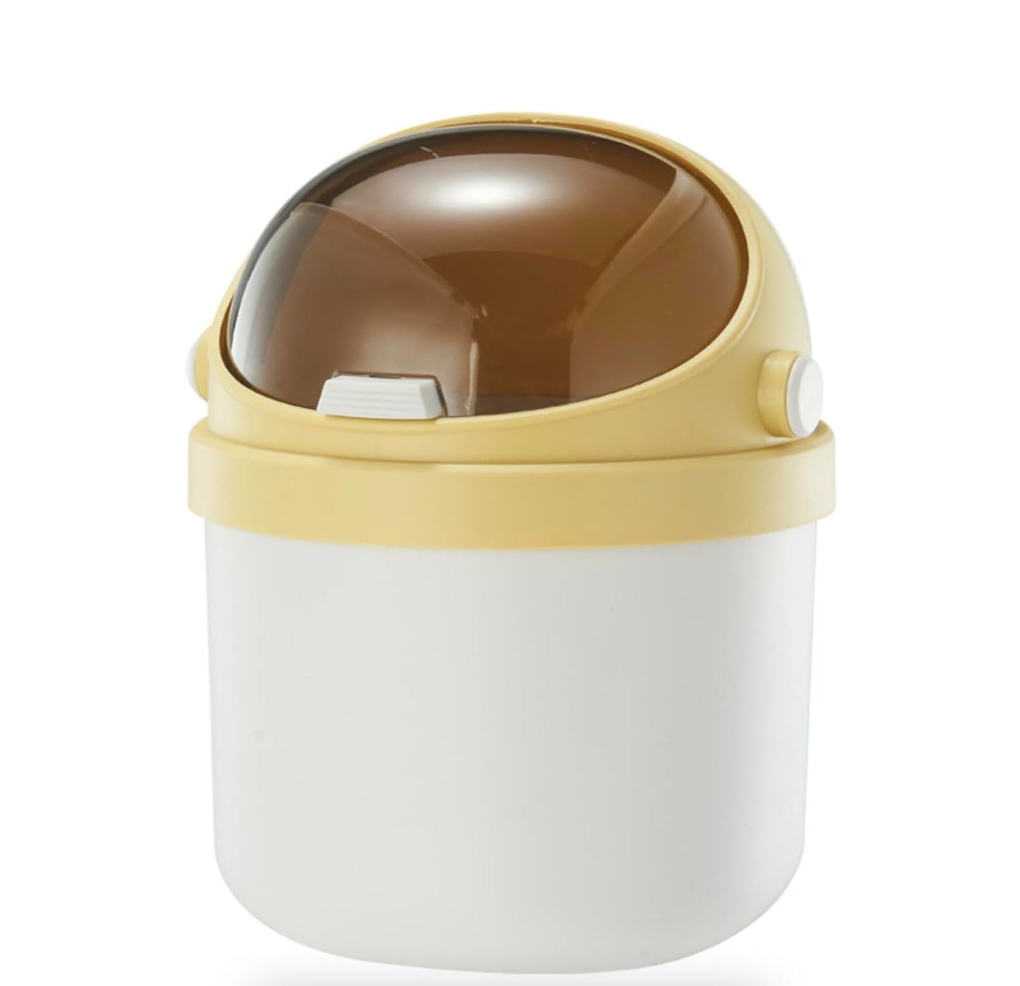 GroomBuddy Astronaut Mini Trash Can – Cute Pop-Up Lid Dustbin for Desk, Bathroom & Kids Room