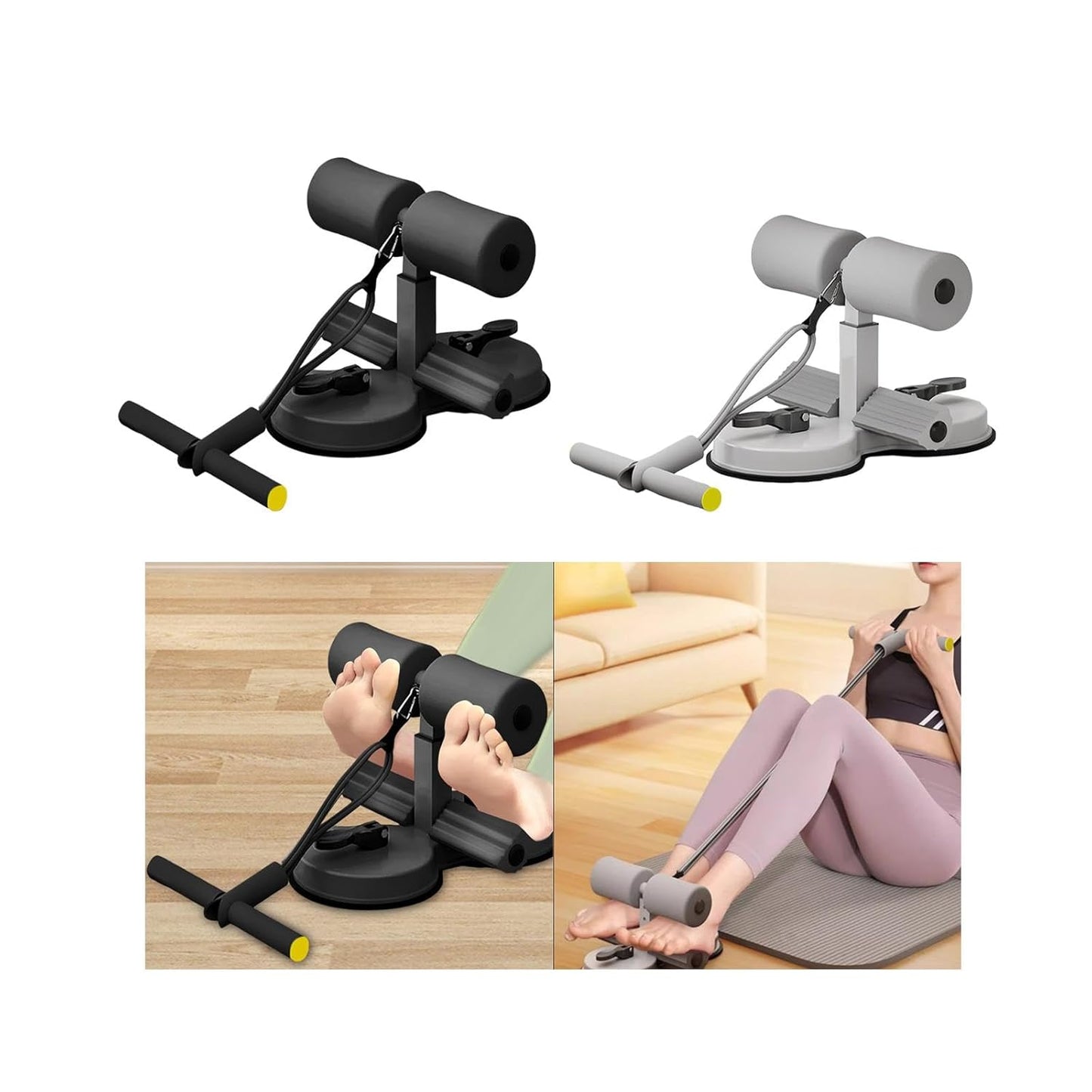 Fitnest Sit-Up Bar with Resistance Band β Single & Dual Suction Variants | Adjustable Core Trainer for Home Workouts