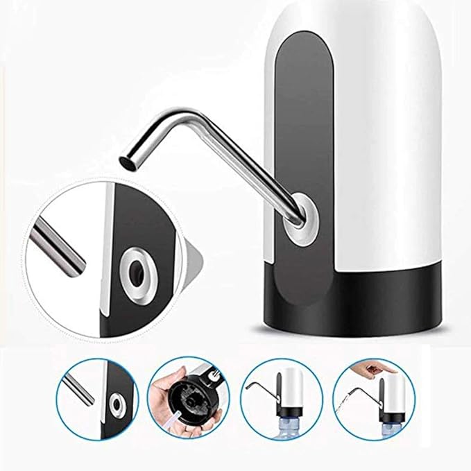 NovaHaven Automatic Wireless Water Dispenser Pump | USB Rechargeable, Touch Button Control with LED, Universal Fit for 2–5 Gallon Bottles