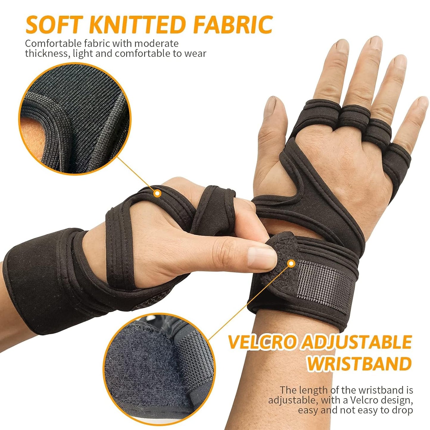 Fitnest ProGrip Gym Gloves | Full Palm Protection + Wrist Support for Men & Women
