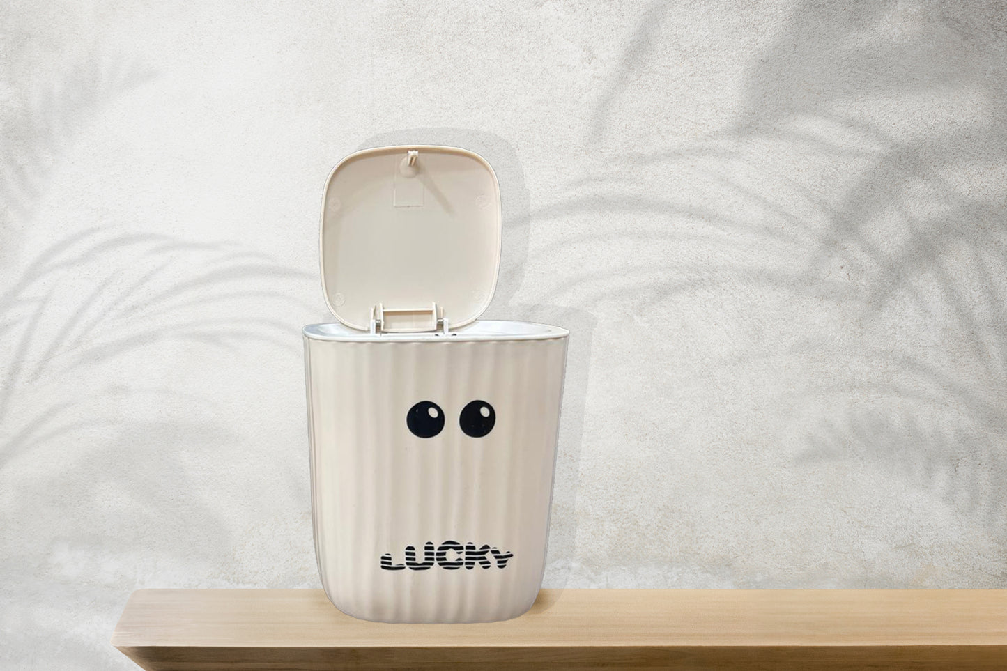 GroomBuddy Push Button Mini Dustbin| Compact Desktop Waste Bin for Home, Office & Car