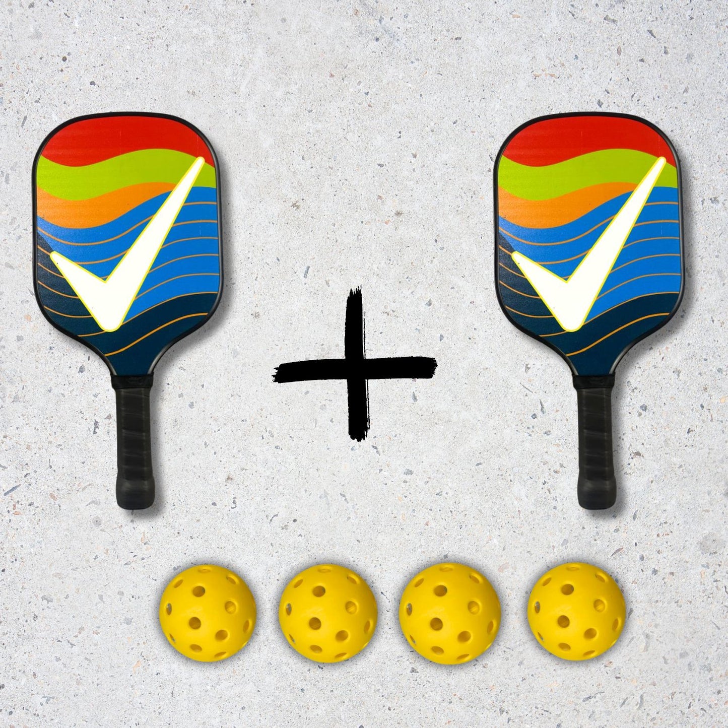 Fitnest Wooden Pickleball Paddle Set | 2 Training-Grade Paddles (16mm) + 4 Pickleballs + Carry Cover | Premium Wooden Surface | Firm Grip Handle | Beginner & Family-Friendly Set