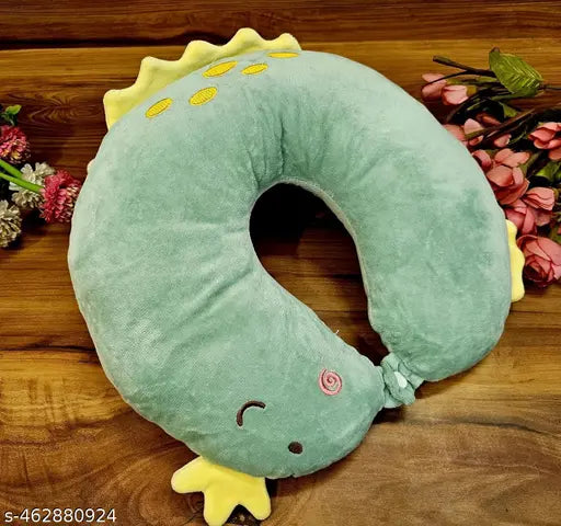 NovaHaven U-Shaped Cartoon Neck Pillow | Memory Foam Travel Pillow with Cute Animal Design | Plush Fabric | Free Size