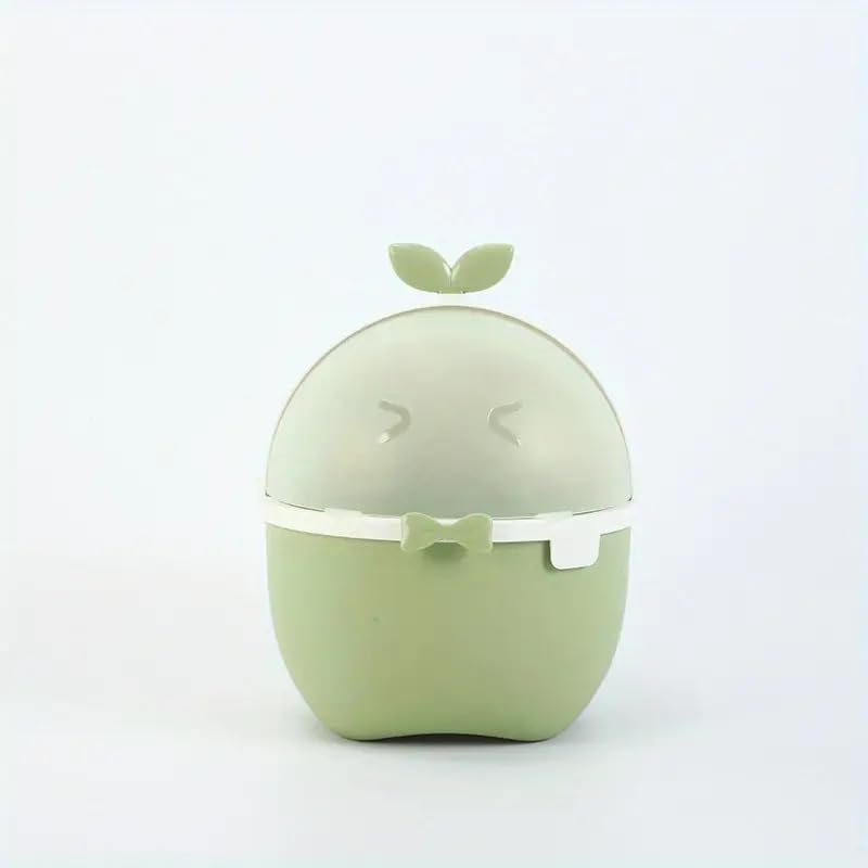 GroomBuddy Leafy Bean Mini Dustbin | Cute Desktop Trash Can with Shake Lid | Eco-Friendly & Odor-Sealed