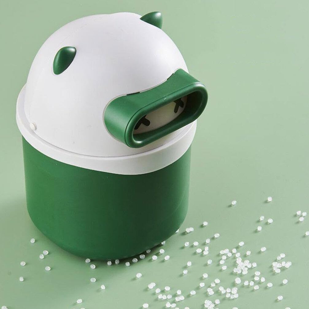 GroomBuddy Sleepy Bear Mini Dustbin | Cute Desktop Trash Bin with Lid | Compact, Odor-Sealing & Multi-Use for Home, Car & Office
