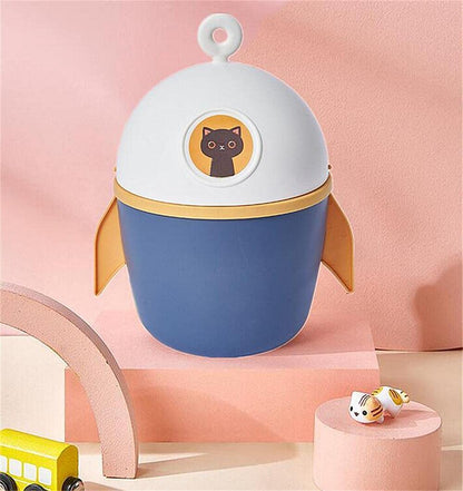 GroomBuddy Kitty Capsule Mini Dustbin | Cute Desktop Trash Can for Home, Office & Car