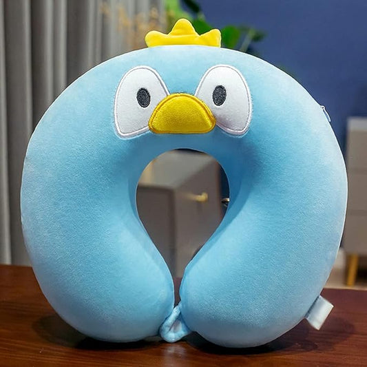 NovaHaven U-Shaped Cartoon Neck Pillow | Memory Foam Travel Pillow with Cute Animal Design | Plush Fabric | Free Size