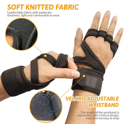 Fitnest ProGrip Gym Gloves | Full Palm Protection + Wrist Support for Men & Women