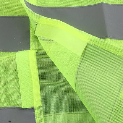 NovaHaven Reflective Safety Vest | Lightweight High-Visibility Vest with 2 Reflective Strips | Free Size