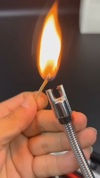 NovaHaven USB Rechargeable Electric Gas Lighter for Kitchen, Pooja Room, Candles, BBQ, Multi Purpose - 360 Degree Flexible & Windproof